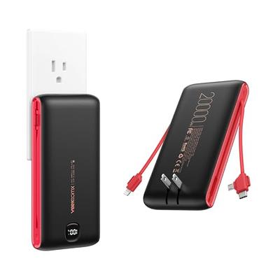 KaruSale Power Bank - Portable Charger 30000mAh Fast Charge 22.5W Powerbank  Large Capacity QC3.0 Fast Charger 2 Output LCD External Battery Pack  Compatible with iPhone and Samsung (Black & Red 2024) : Cell Phones  