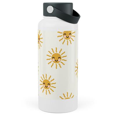 Aqwzh 20 oz Yellow Stainless Steel Water Bottle with Wide mouth, Straw, and  Lid - Yahoo Shopping