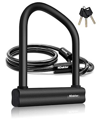  UBULLOX Bike U Lock Heavy Duty Bike Lock Bicycle U Lock, 16mm  Shackle and 4ft/6ft Length Security Cable with Sturdy Mounting Bracket for  Bicycle, Motorcycle and More : Sports 