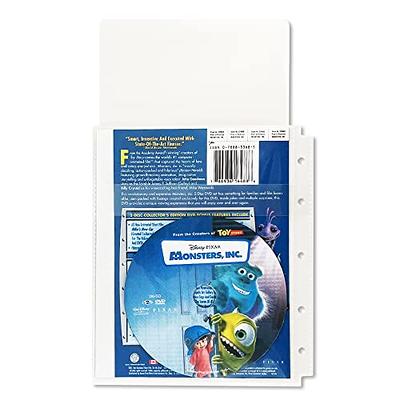 CheckOutStore 1000 White CD/DVD Half Sheet Storage Binder Filing Sleeve &  Booklet