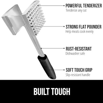 Large Double Sided Meat Tenderizer Mallet Tool with A Non Stick Handle