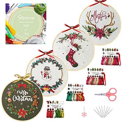 Konrisa Embroidery Starter Kits with Butterfly Flower Pattern