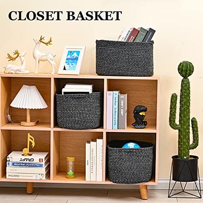 Wicker Storage Box Cube Storage Baskets Woven Shelf Basket Organizer  Natural Storage Bins Pantry Toy Bedding Storage Container