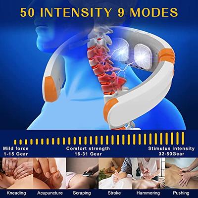 Auxoliev Neck Massager Heated Neck Massage Therapy 9 Modes 50