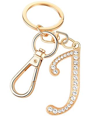 Stainless Steel Gold Letter A-Z Keychain for Women Men, Initial Letter  Pendant with Key Ring, Charms for Key Backpack Bag (Gold-S) - Yahoo Shopping