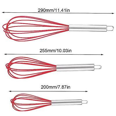 Silicone Whisk With Wood Handle, Balloon Whisk, Egg Beater, Egg Whisks For  Kitchen Cooking - Temu