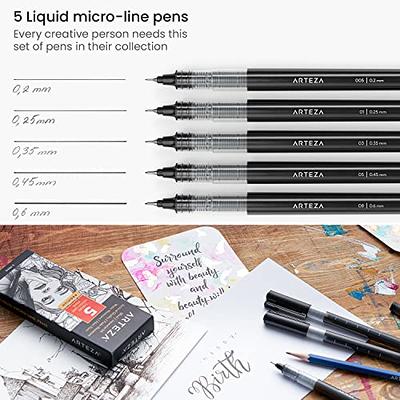 Studio Series Watercolor Brush Marker Pens (Set of 24 pens, plus bonus  water brush), Great for Hand Lettering, Calligraphy, Manga, Comics, Adult