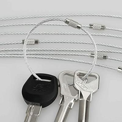 Large Key Ring Wire Stainless Steel Keychain Car Cable Keyring