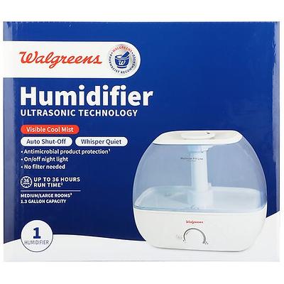 Holmes® Ultrasonic Cool Mist Humidifier, 0.5 Gallon Ultrasonic Humidifier,  Antimicrobial Protection, Quiet & Filter Free