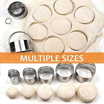 HULISEN Stainless Steel Pastry Scraper, Dough Blender & Biscuit Cutter Set  (3 Pieces/ Set), Heavy Duty & Durable with Ergonomic Rubber Grip