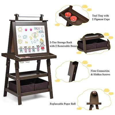 Joyooss Art Easel for Kids, Double Sided Wooden with 98+