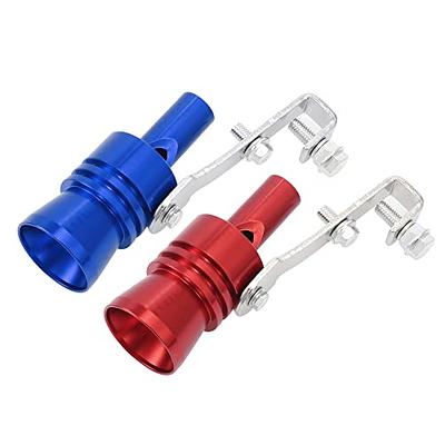AutoE Car Turbo Sound Whistle Exhaust Tailpipe Blow Off Valve Bov Aluminum  Universal Auto Accessories Size XL (Red)