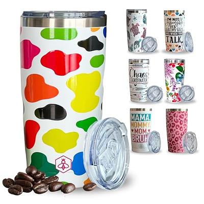 Biddlebee Travel Coffee Mug Tumbler w/Slider Lid, 20oz Spill Proof  Stainless Steel Thermos Cup for Travel