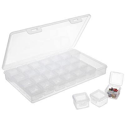 Onwon 100 Pieces Embroidery Thread Cards Cross Stitch Floss Bobbins and 36  Grids Plastic Storage Box Transparent Container for Thread Organizer Holder