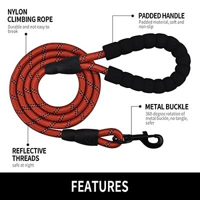 Panykoo 4/5/6 FT Strong Pet Dog Leash with Soft Padded Handle