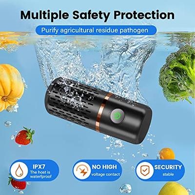 Fruit and Vegetable Washing Machine, Fruit and Vegetable Cleaner Device,  Kitchen Gadget Food Purifier for Deep Cleaning Fruits, Vegetables, Rice,  Meat and Tableware (Black) - Yahoo Shopping