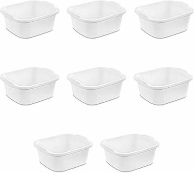 Sterilite 12 Qt. Dishpan Plastic, White 