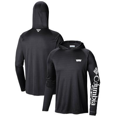 Men's Antigua Heather Black San Francisco 49ers Saga Long Sleeve Hoodie T-Shirt Size: Medium