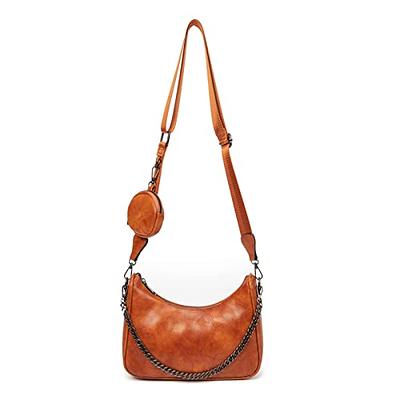 Women Multipurpose Crossbody Bags Small Shoulder Bag Fashion Zip Handbags  with Coin Purse,White