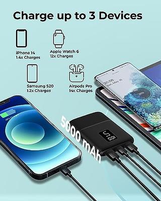 Portable Charger, USB C Power Bank, VEGER 5000mAh Mini Battery Pack Fast  Charging 20W Small Charging