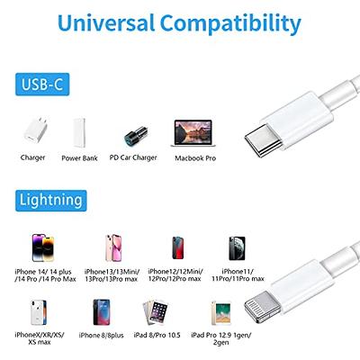 Ximytec [MFi Certified] USB C to Lightning Cable 3Pack 10FT iPhone