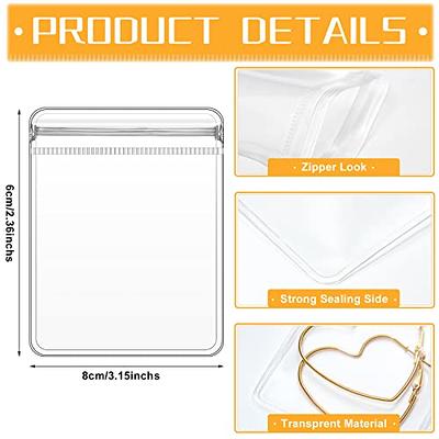 100/200Pcs Transparent Self Sealing Sachet Zip Zipper Lock Plastic Bags  Clear Ziplock Bag