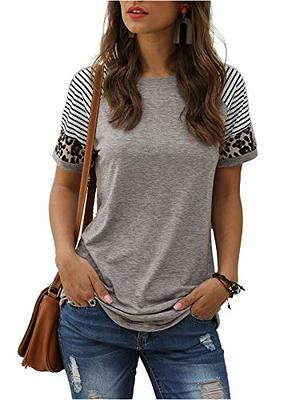 POPYOUNG Women's Fall Long Sleeve Tunic Tops for Leggings V-Neck Casual  Blouse T-Shirt M, Stripe Black at  Women's Clothing store