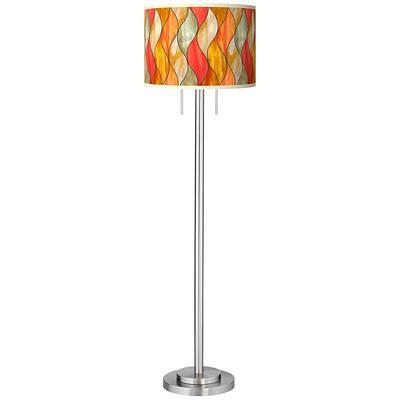 Flame Mosaic Giclee Brushed Nickel Garth Floor Lamp - Yahoo Shopping