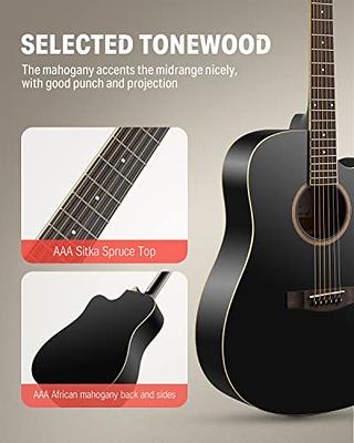 Donner Black Acoustic Guitar for Beginners, Adult, Teens, Starter Kits -  Full Size 41'' Steel-String Acustica Guitarra Bundle Set with Free Online  Lesson, Gig Bag, Strap, Tuner, Cutaway, DAG-1CB - Yahoo Shopping