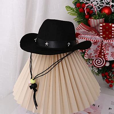 Cute Pet Cowboy Hat Accessories Puppy Decoration Beathable Headwear Soft  Nonwoven Fabric for Cosplay Theme Party Halloween Holiday White 