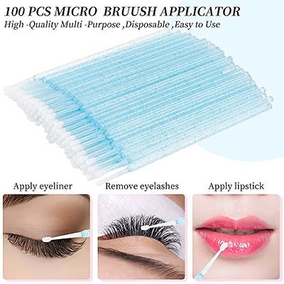 400 PCS Disposable Micro Applicators, Micro Brushes for Eyelash Extensions,  Makeup and Personal Care- 4 X 100PCS(Green) 