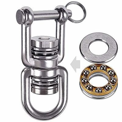 SELEWARE Silent Bearing Swing Swivel, 360° Rotational Device Hanging  Accessory with 2 Removeable Buckle for Tree Swing, Hammock Chair, Climbing  Rope