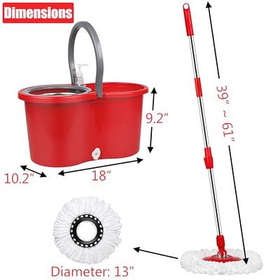  Spin Mop with Separate Clean and Dirty Water, Tsmine