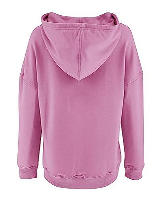 Zeagoo Womens Zip Up Hoodies Long Sleeve Fall Hooded Lightweight Tunic Sweatshirt Oversize Fleece Jacket with Pockets