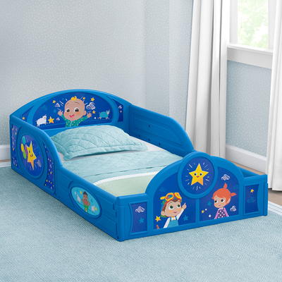 Baby Shark Plastic Sleep and Play Plastic Toddler Bed with Attached  Guardrails - Toddler Size Bed