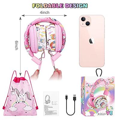 QearFun Unicorn Headphones for Girls Kids for School, Kids