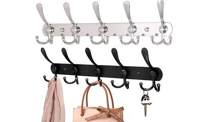 Coat Hook Rack, Stainless Steel Wall Mounted Hook Wall Hangers 2Pcs - Yahoo  Shopping