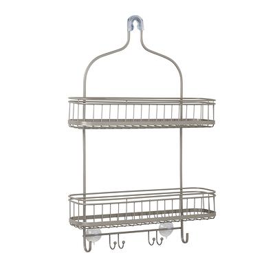 Bath Bliss Grey Steel 3-Shelf Hanging Shower Caddy 4.69-in x 10.63-in x  22.05-in in the Bathtub & Shower Caddies department at