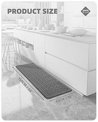 Hargiis Kitchen Mat 2PCS, Rubber Non-Skid Kitchen Rugs Washable, Absorbent  Runner Mat for Floor, Machine Washable Mats for in Front of Sink, Door