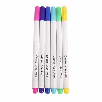 6PCS Water Erasable Fabric Marking Pen Disappearing Ink Fabric