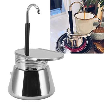 Zulay Kitchen Classic Stovetop Espresso Maker Moka Pot Classic Italian  Style 3 Espresso Cup Silver