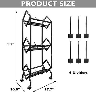 Montex Vinyl Record Storage Shelf Metal 50 Inch Tall, Black