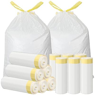 8 Gallon Medium Trash Bags White Kitchen Garbage Bags Plastic Wastebasket Trash