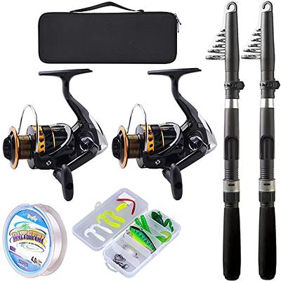 Fishing Pole Combo Set, 2PCS 7.87ft/2.4m Fishing Rods, 2PCS Spinning Reels  Set, Compact Rod Reel Combos, Carbon Fiber Telescopic Fishing Rods for Sea Saltwater  Freshwater Fishing Rod Reel Combos - Yahoo Shopping