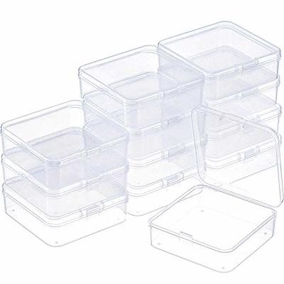 Satinior 24 Packs Small Clear Plastic Beads Storage Containers