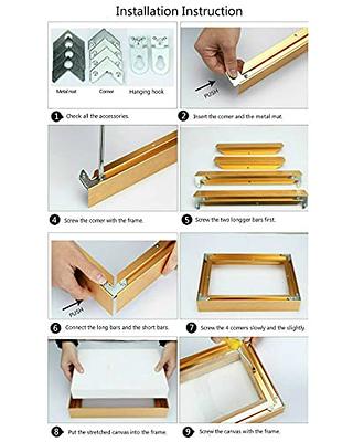 Canvas Frame Kit 12 x32 Inch Stretcher Bar for Oil Painting & Wall