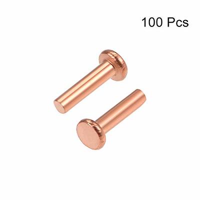 Solid Copper Flat Head Rivet M1.5 M2 M2.5 M3 M4 M5 M6 M8 Copper