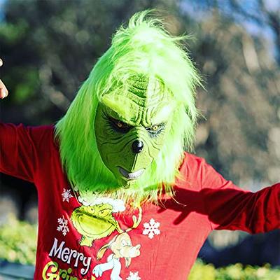 The Grinch Mask Christmas Masquerade Mask Latex Green Costume