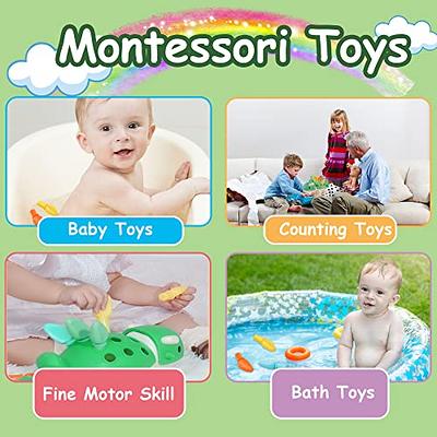 SoulLife 2 Pack Montessori Sensory Toys for Toddlers 1 2 3 Year Old, Pull  String Activity Travel Toys for Baby, Developing Fine Motor Skill, Infants