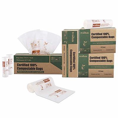 Compostable Trash Bags 100% , 2.6Gal 100 Counts, 13Gal 50 Counts, Heavy Duty